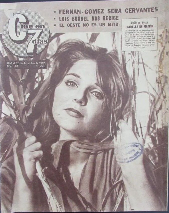 CINE EN 7 DIAS magazine side cover Issue 88 15 December 1962