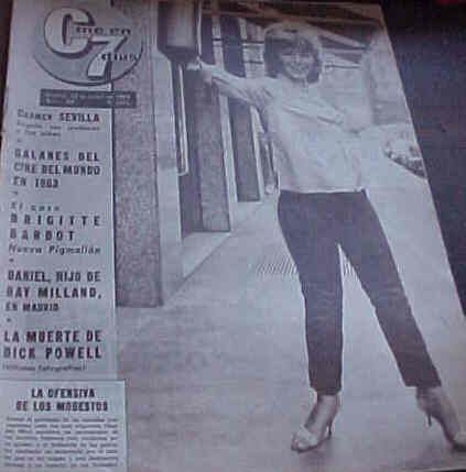 CINE EN 7 DIAS magazine side cover Issue 92 12 January 1963