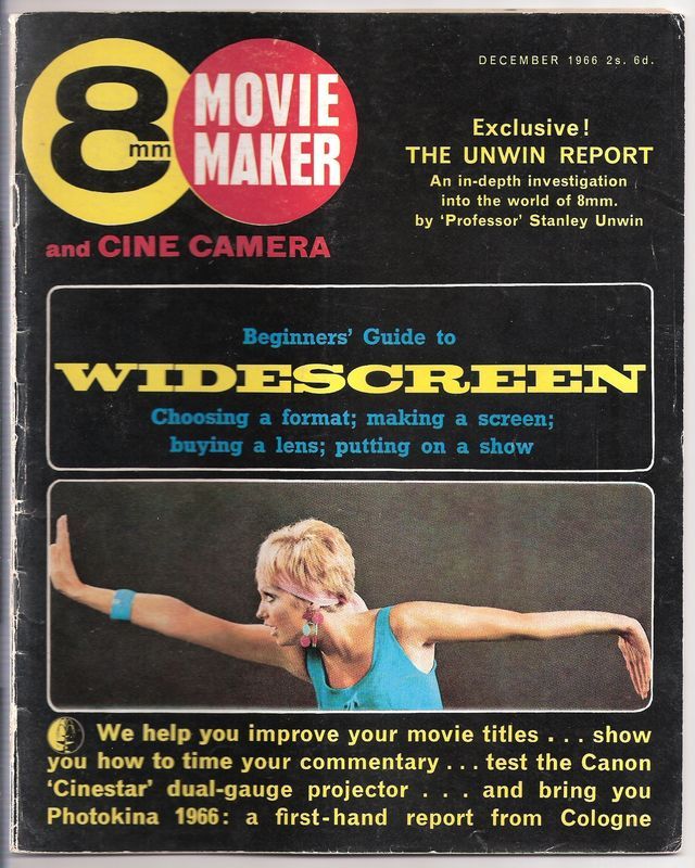 8mm MOVIE MAKER magazine side cover  Vol 9 # 12 December 1966