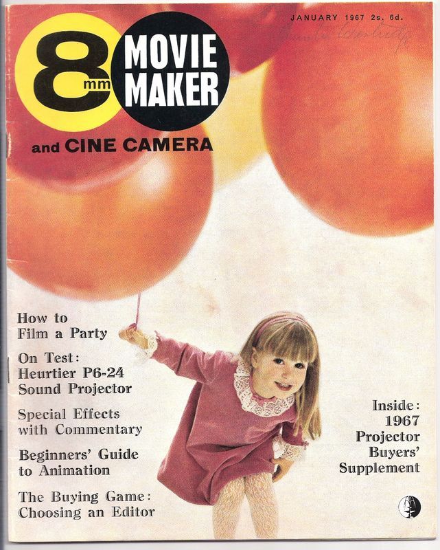 8mm MOVIE MAKER magazine side cover  Vol 10 # 1 January 1967