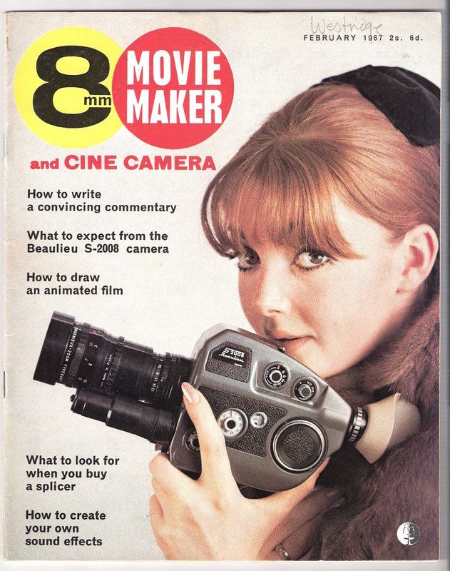 8mm MOVIE MAKER magazine side cover  Vol 10 # 2 February 1967