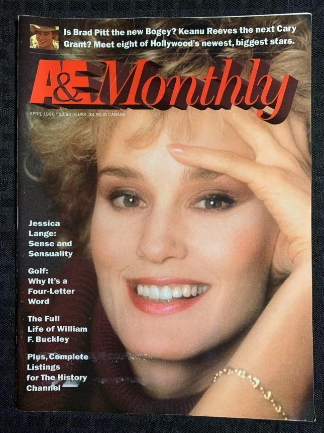 ARTS AND ENTERTAINMENT magazine side cover  April 1996