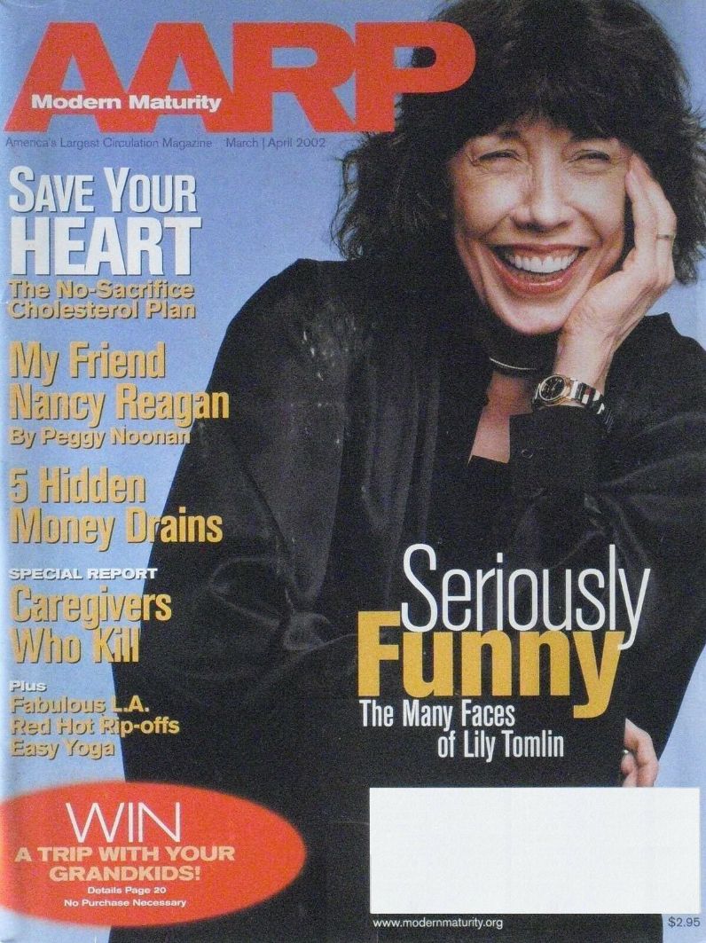AARP magazine side cover  March/April 2002