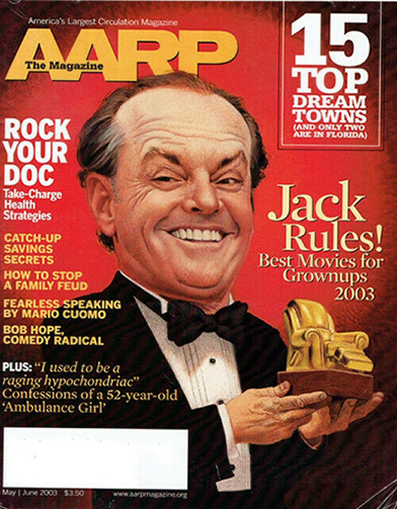 AARP magazine side cover  May/June 2003