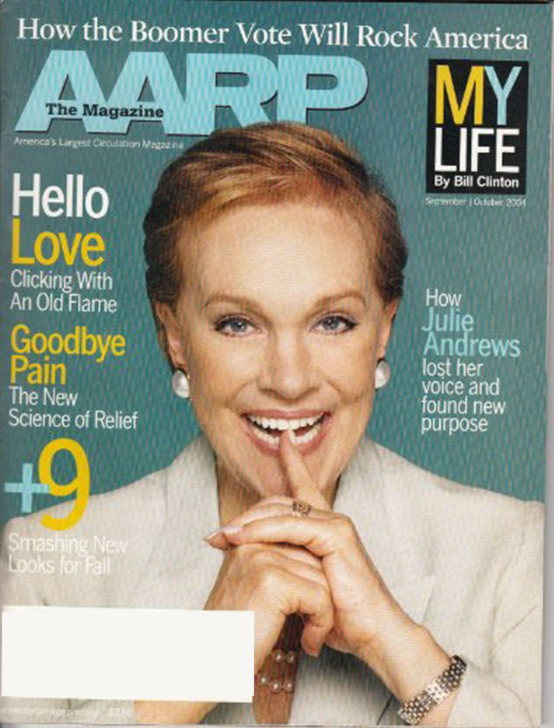 AARP magazine side cover  September/October 2004