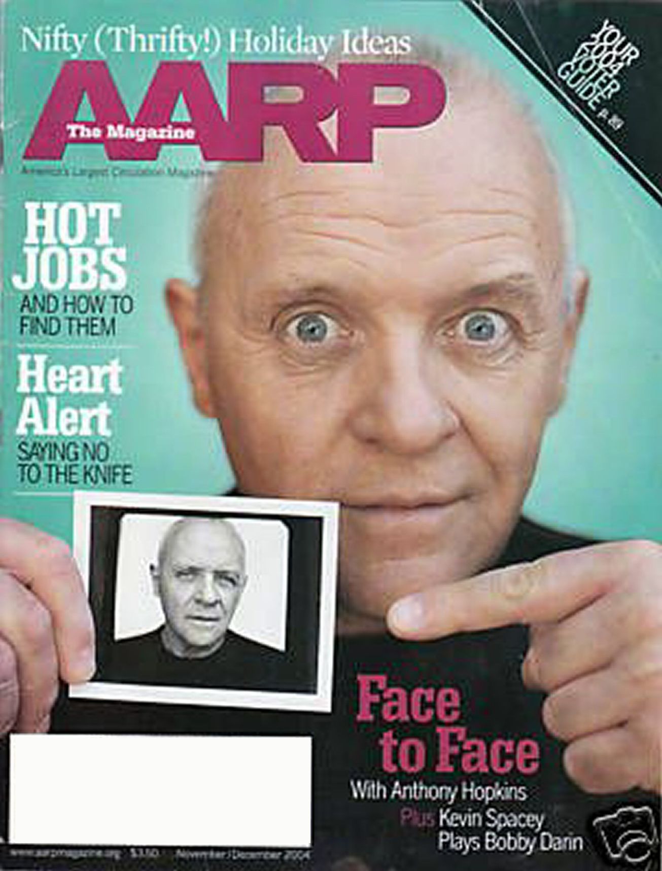 AARP magazine side cover  November/December 2004