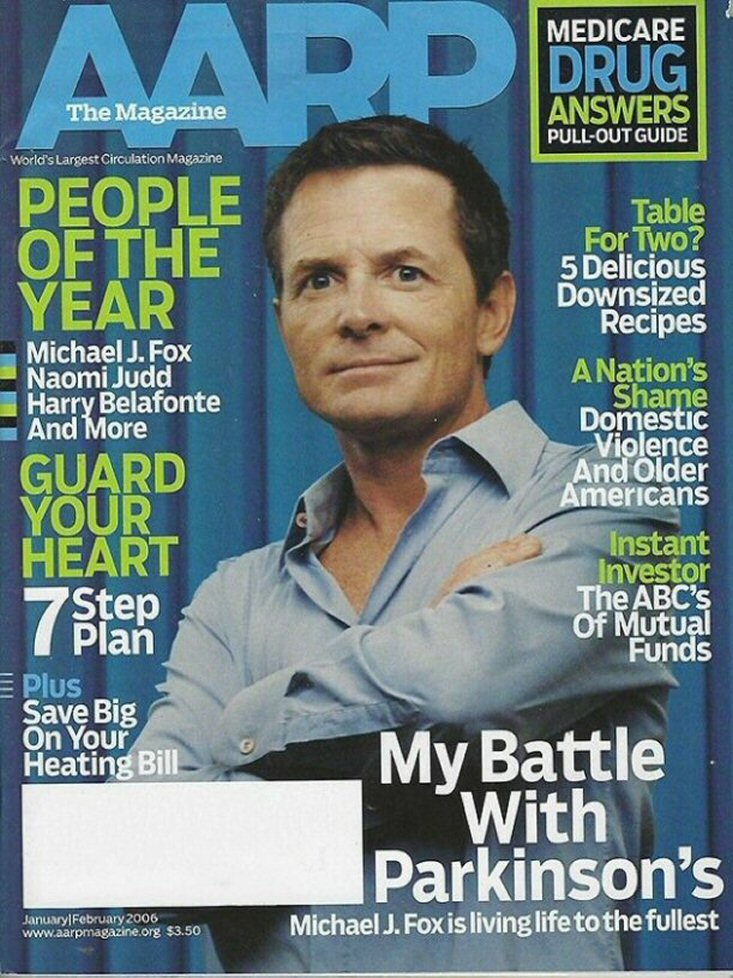 AARP magazine side cover  January/February 2006