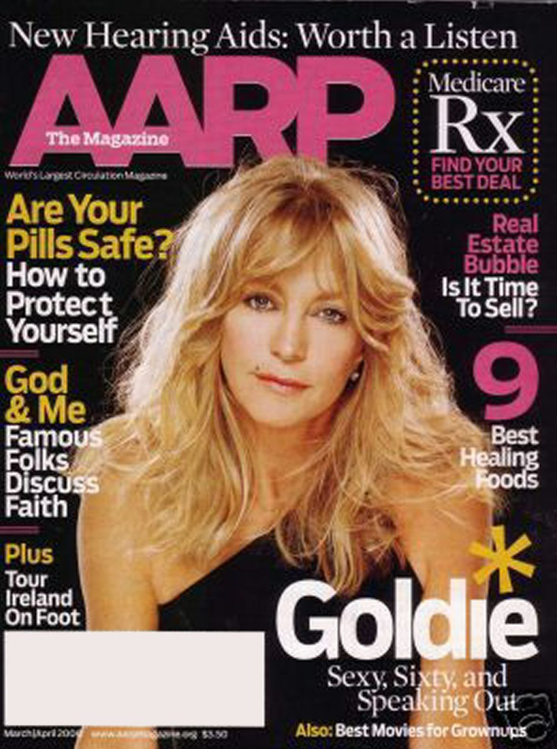 AARP magazine side cover  March/April 2006