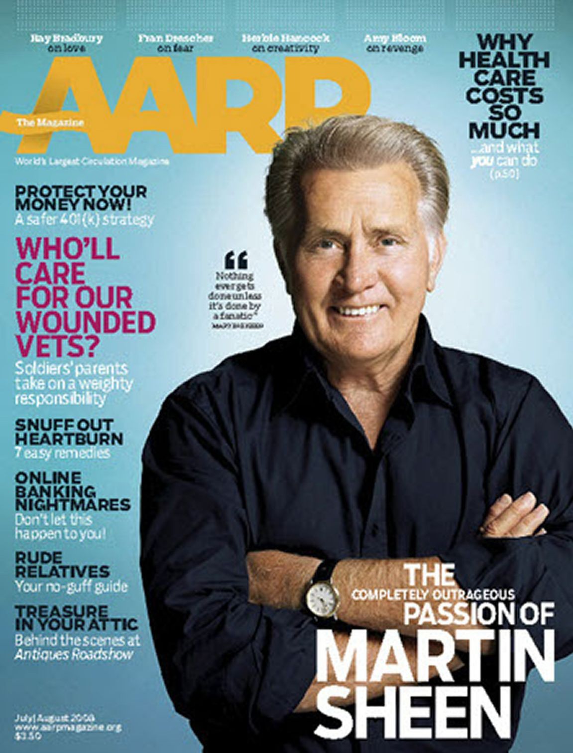 AARP magazine side cover  July/August 2006