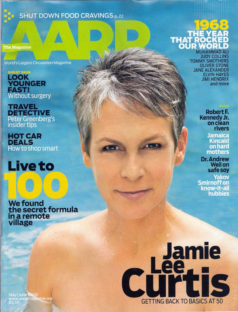 AARP magazine side cover  May/June 2008