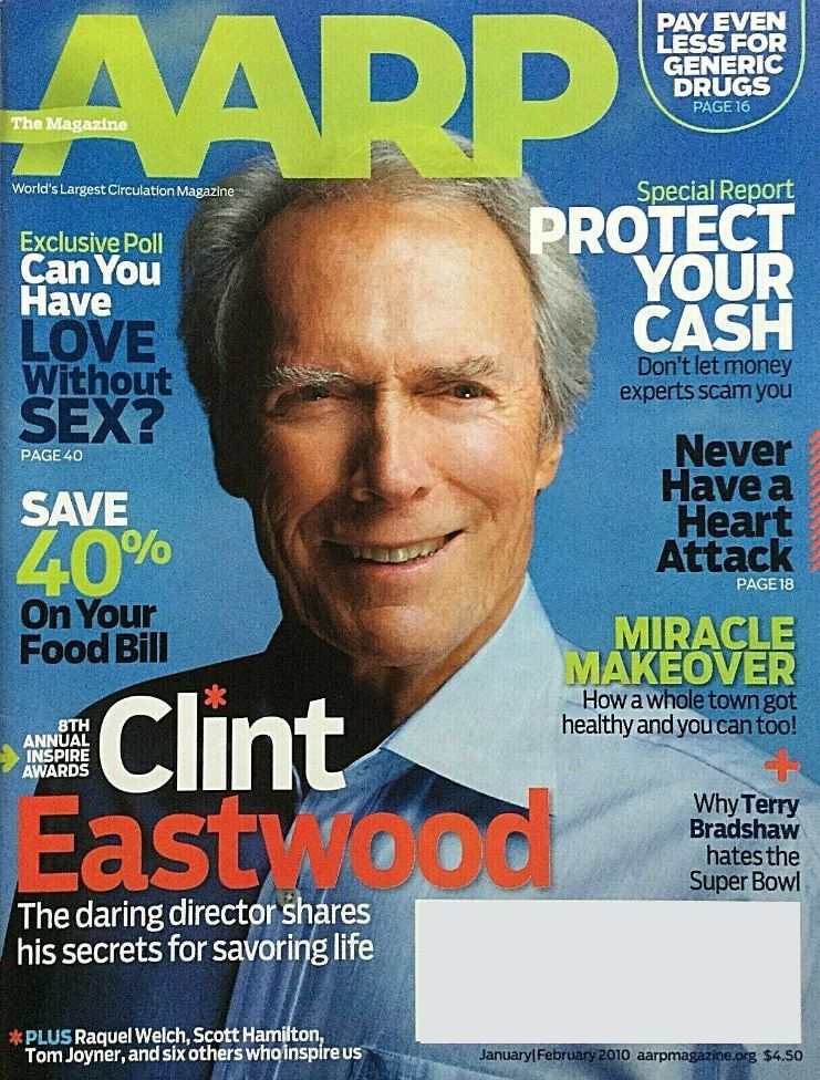 AARP magazine side cover  January/February 2010