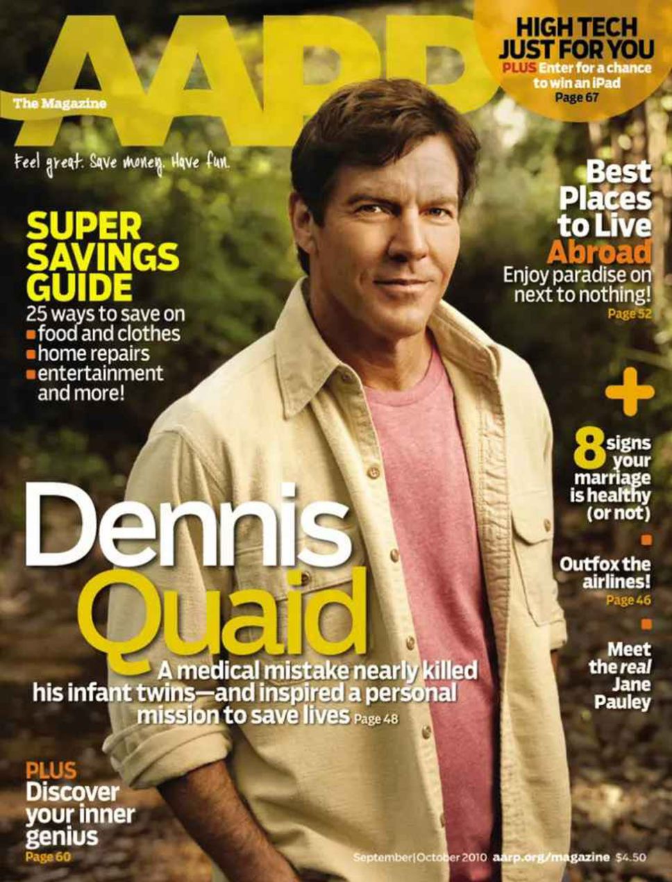 AARP magazine side cover  September/October 2010