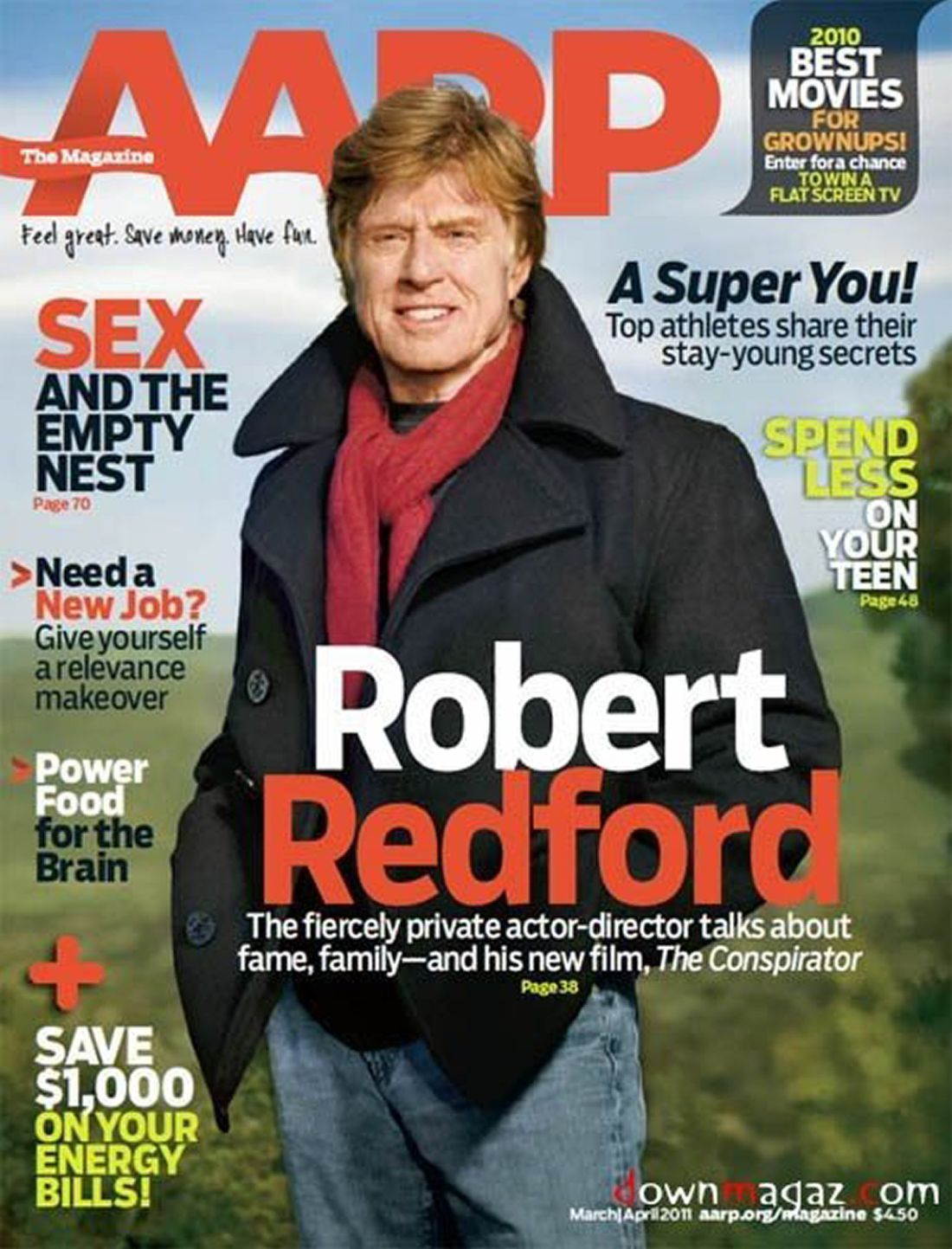 AARP magazine side cover  March/April 2011