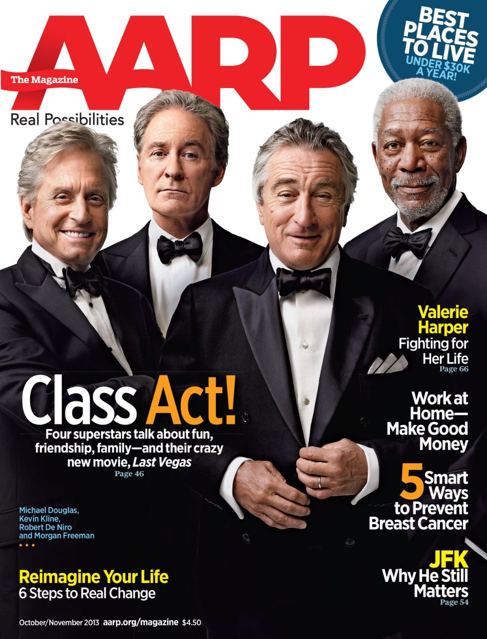 AARP magazine side cover  October/November 2013