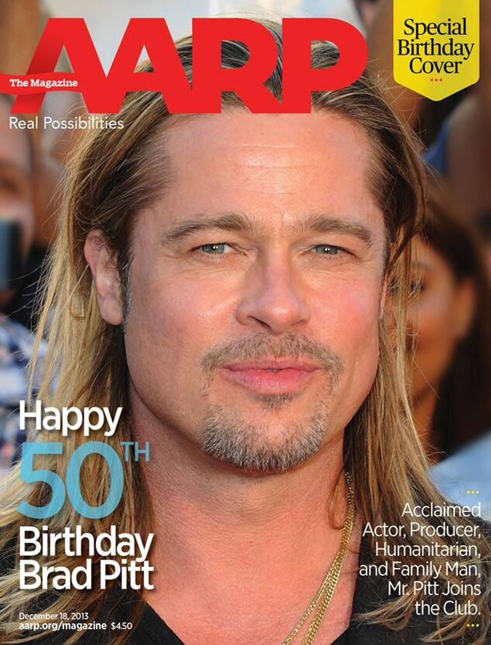 AARP magazine side cover  December 2013