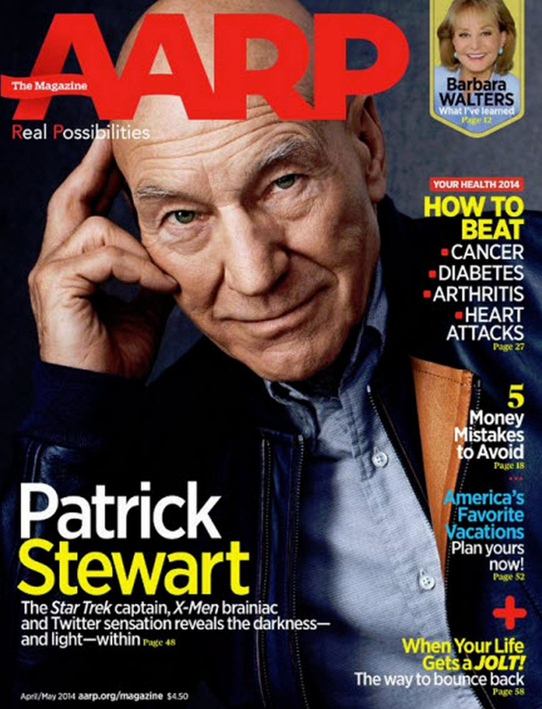 AARP magazine side cover  April/May 2014