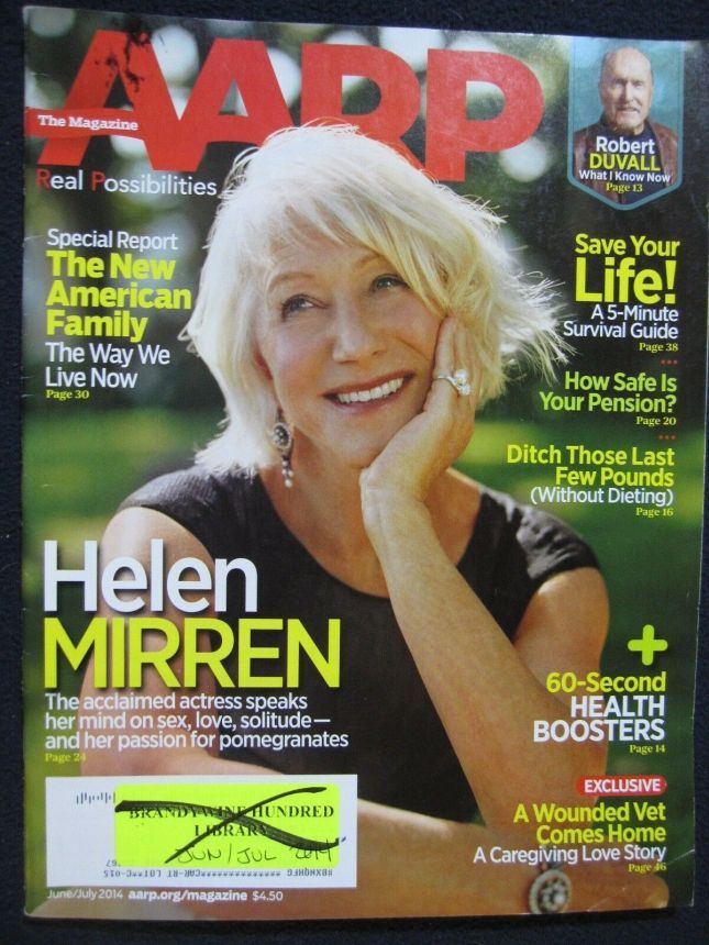 AARP magazine side cover  June/July 2014