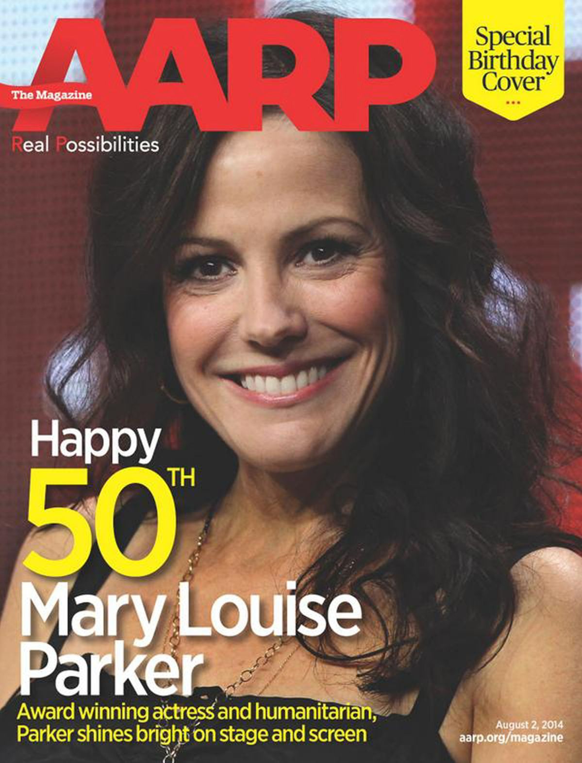 AARP magazine side cover 2 August 2014