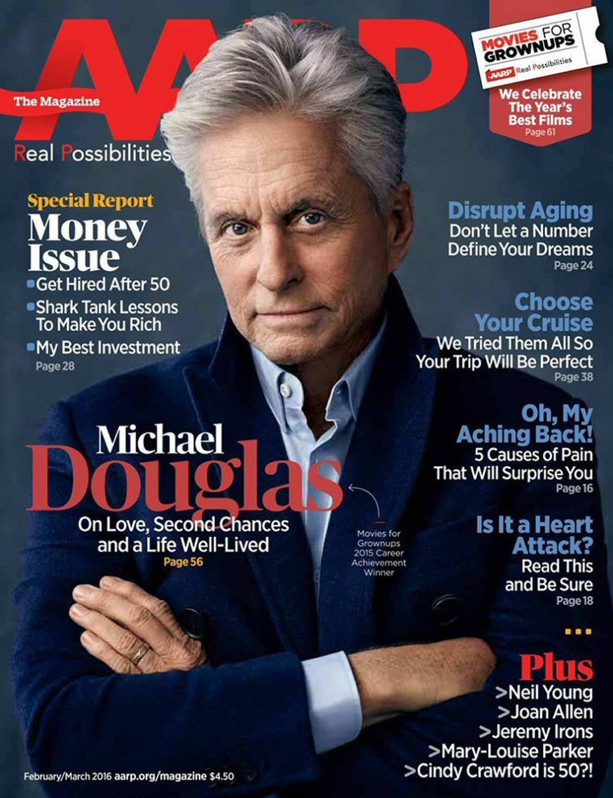 AARP magazine side cover  February/March 2016