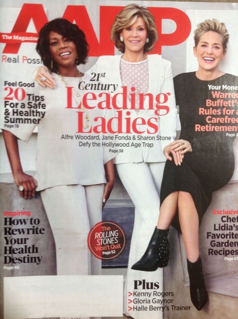 AARP magazine side cover  June/July 2016