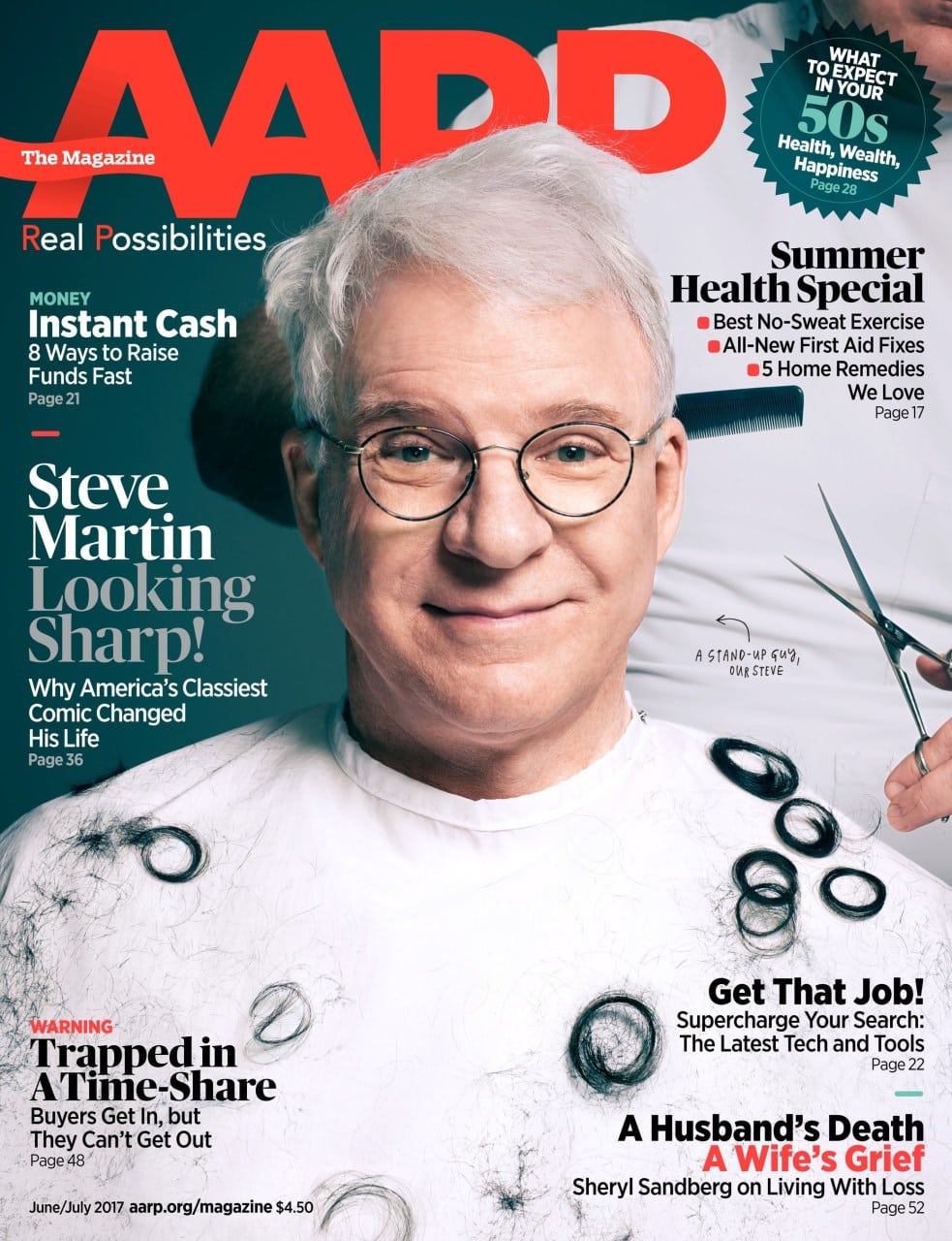 AARP magazine side cover  June/July 2017