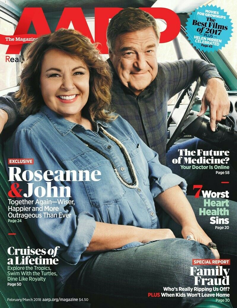 AARP magazine side cover  February/March 2018
