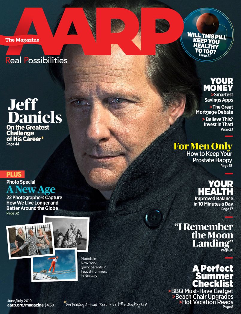 AARP magazine side cover  June/July 2019
