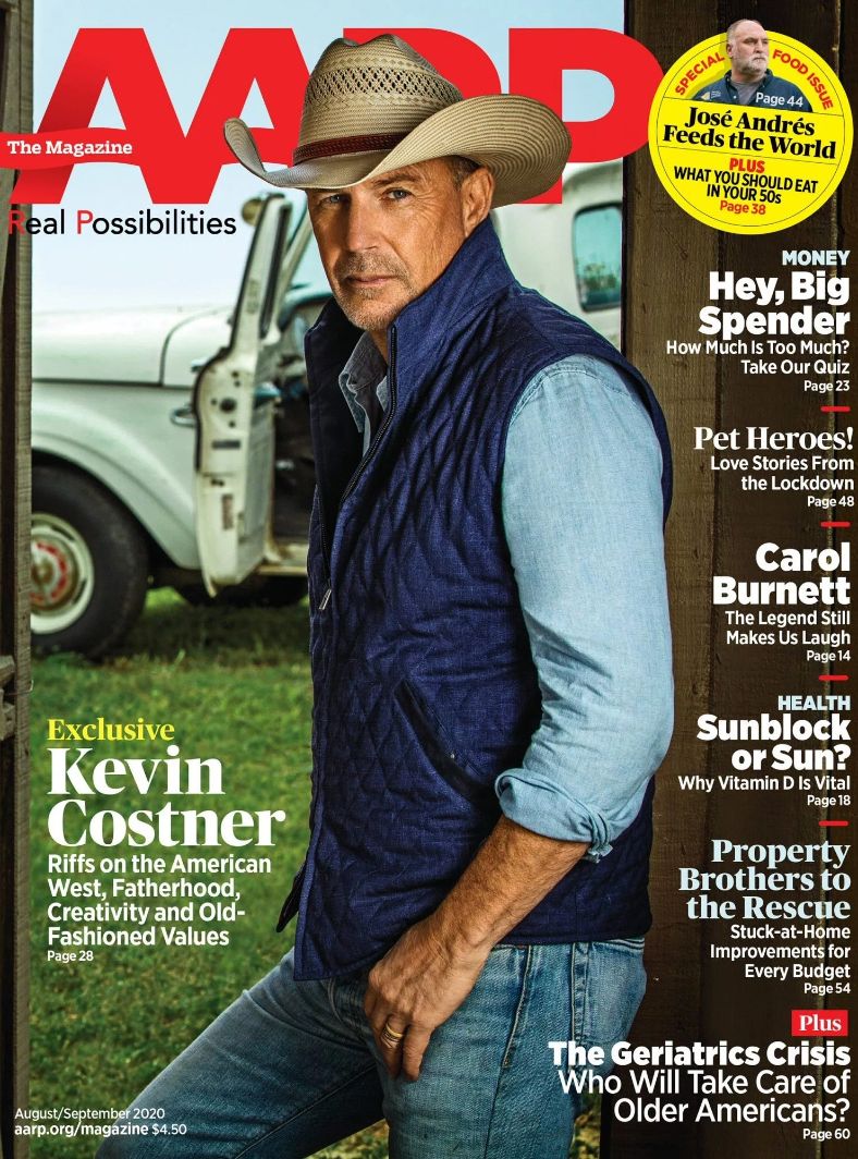 AARP magazine side cover  August/September 2020