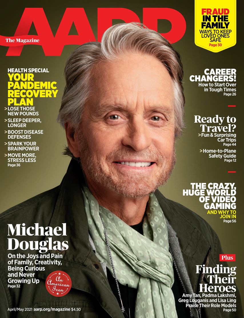 AARP magazine side cover  April/May 2021