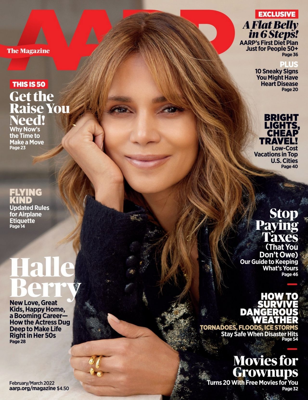 AARP magazine side cover  February/March 2022