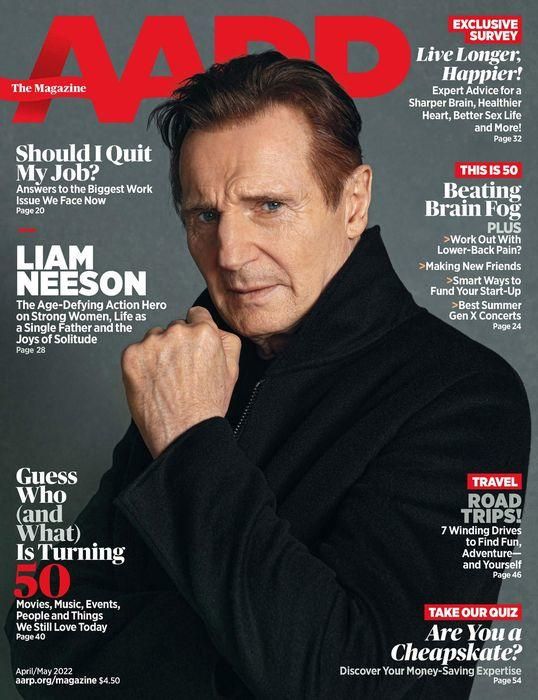 AARP magazine side cover  April/May 2022