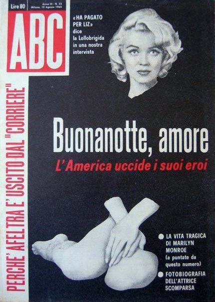 ABC (Italy) magazine side cover 12 August 1962