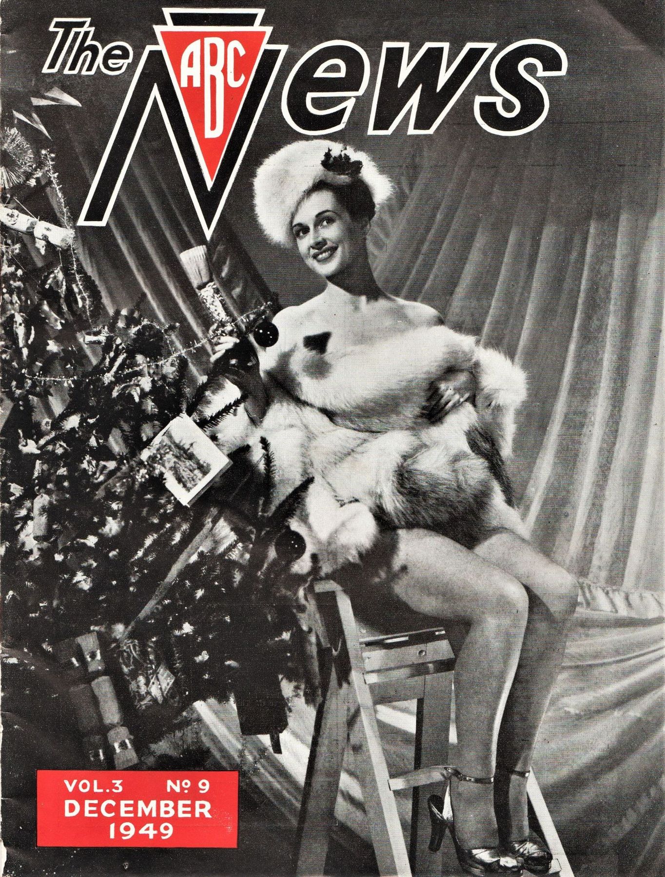 ABC NEWS magazine side cover  Vol 3 No  9  December 1949
