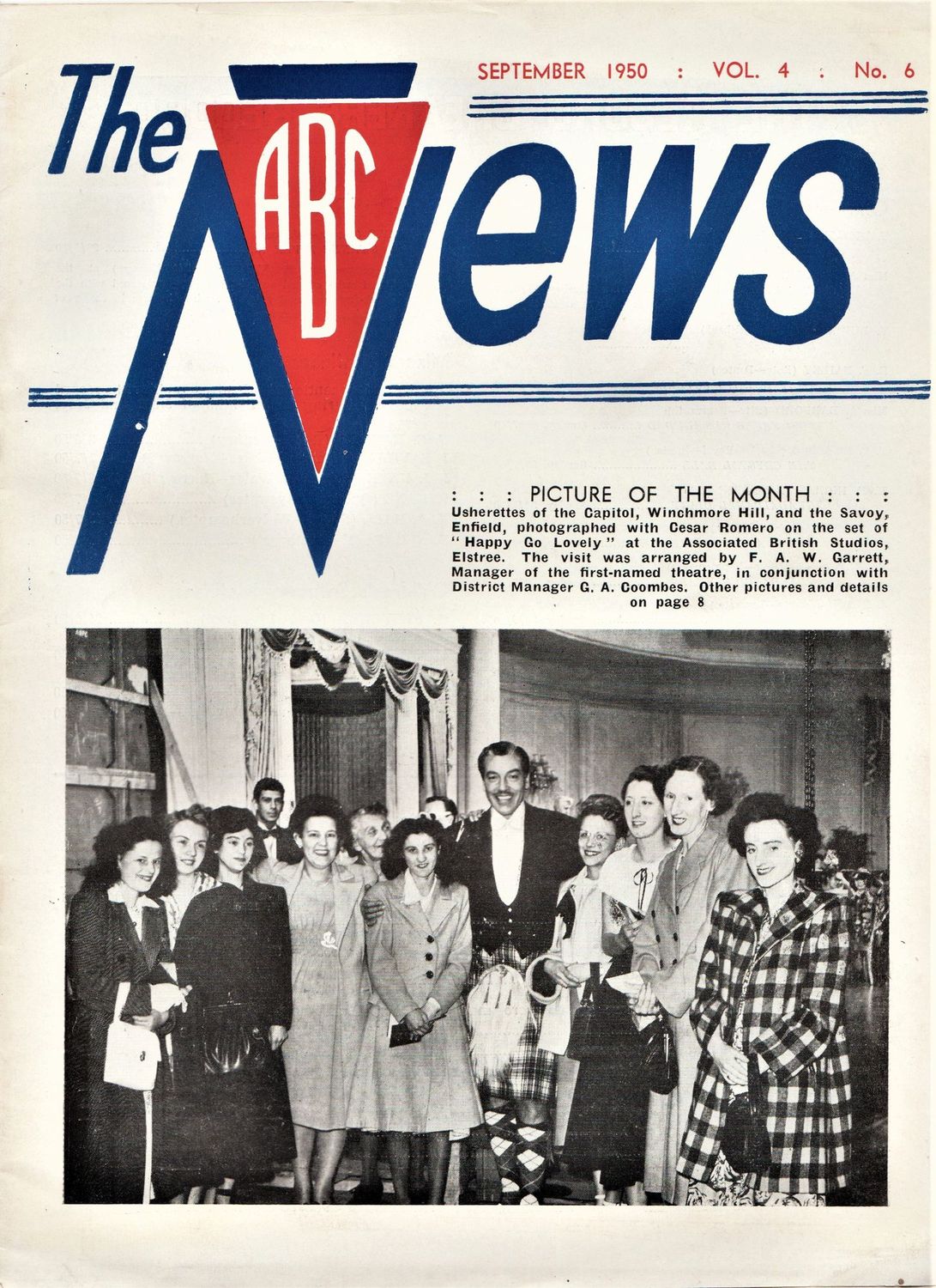 ABC NEWS magazine side cover  Vol 4 No  6  September 1950