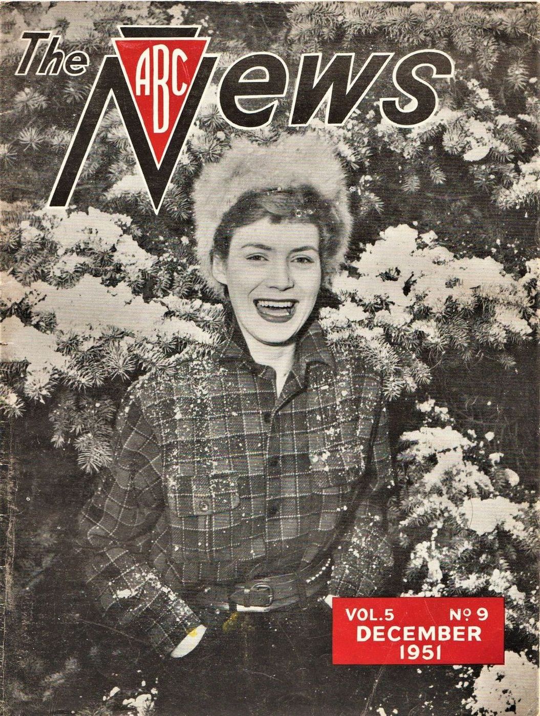 ABC NEWS magazine side cover  Vol 5 No  9  December 1951
