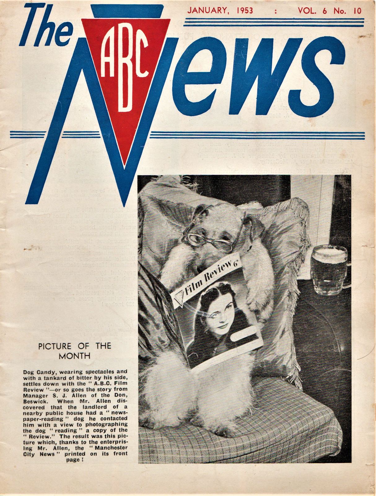 ABC NEWS magazine side cover  Vol 6 No  10  January 1953