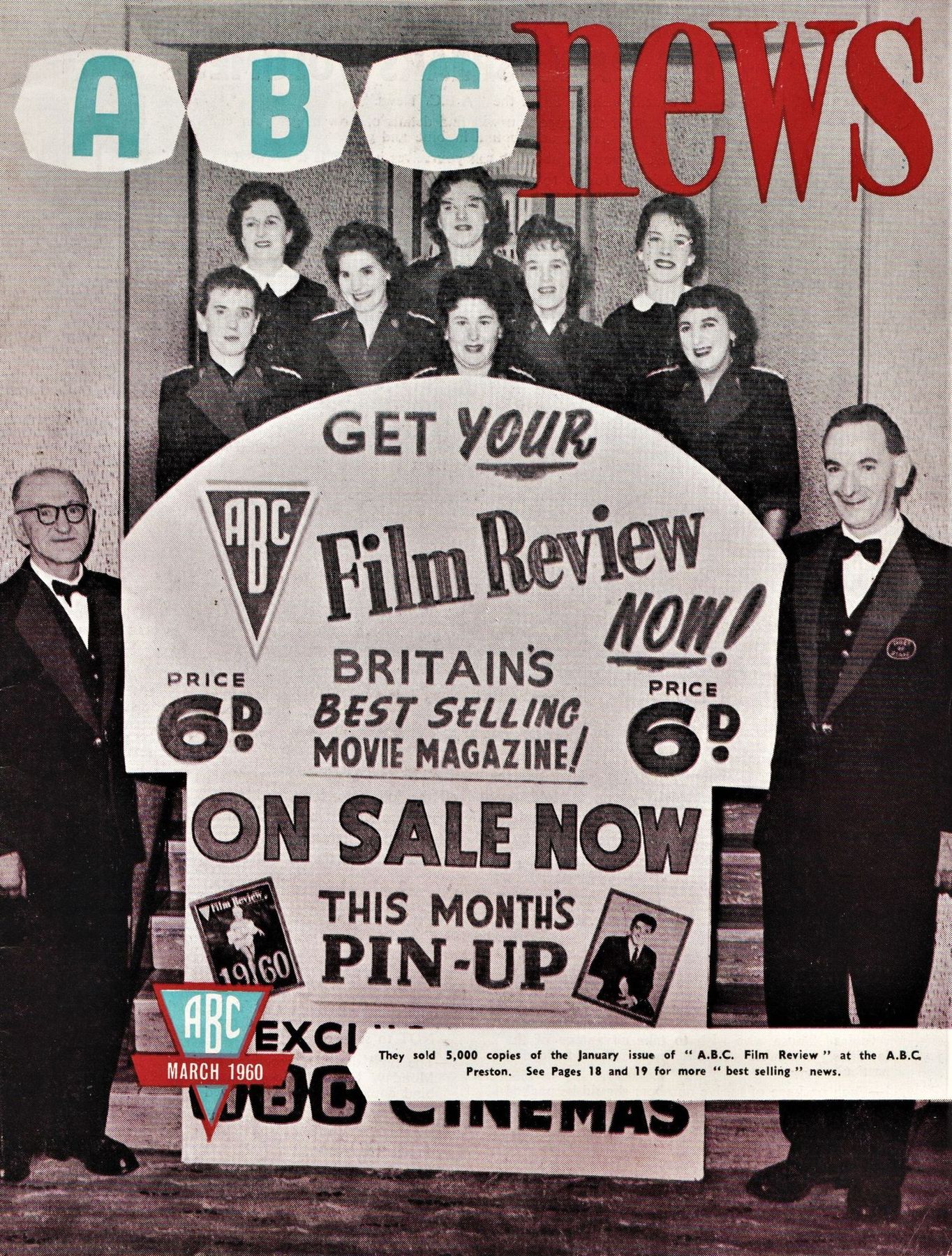 ABC NEWS magazine side cover  Vol 13 No  12  March 1960