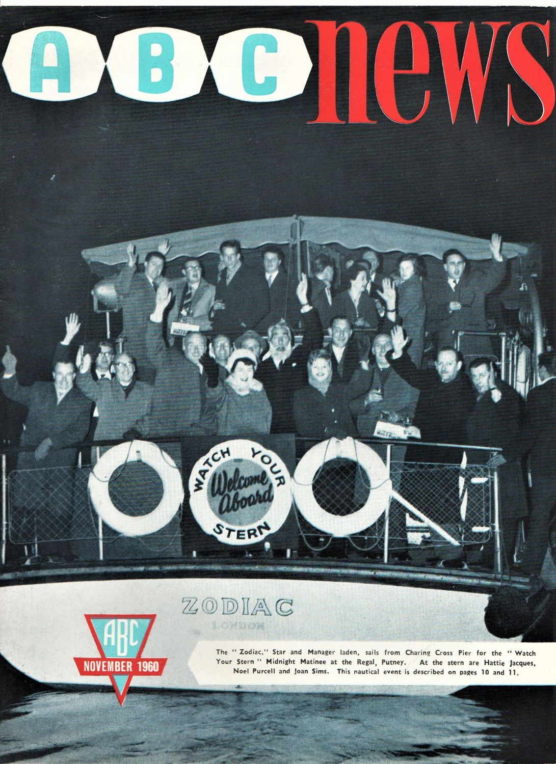 ABC NEWS magazine side cover  November 1960