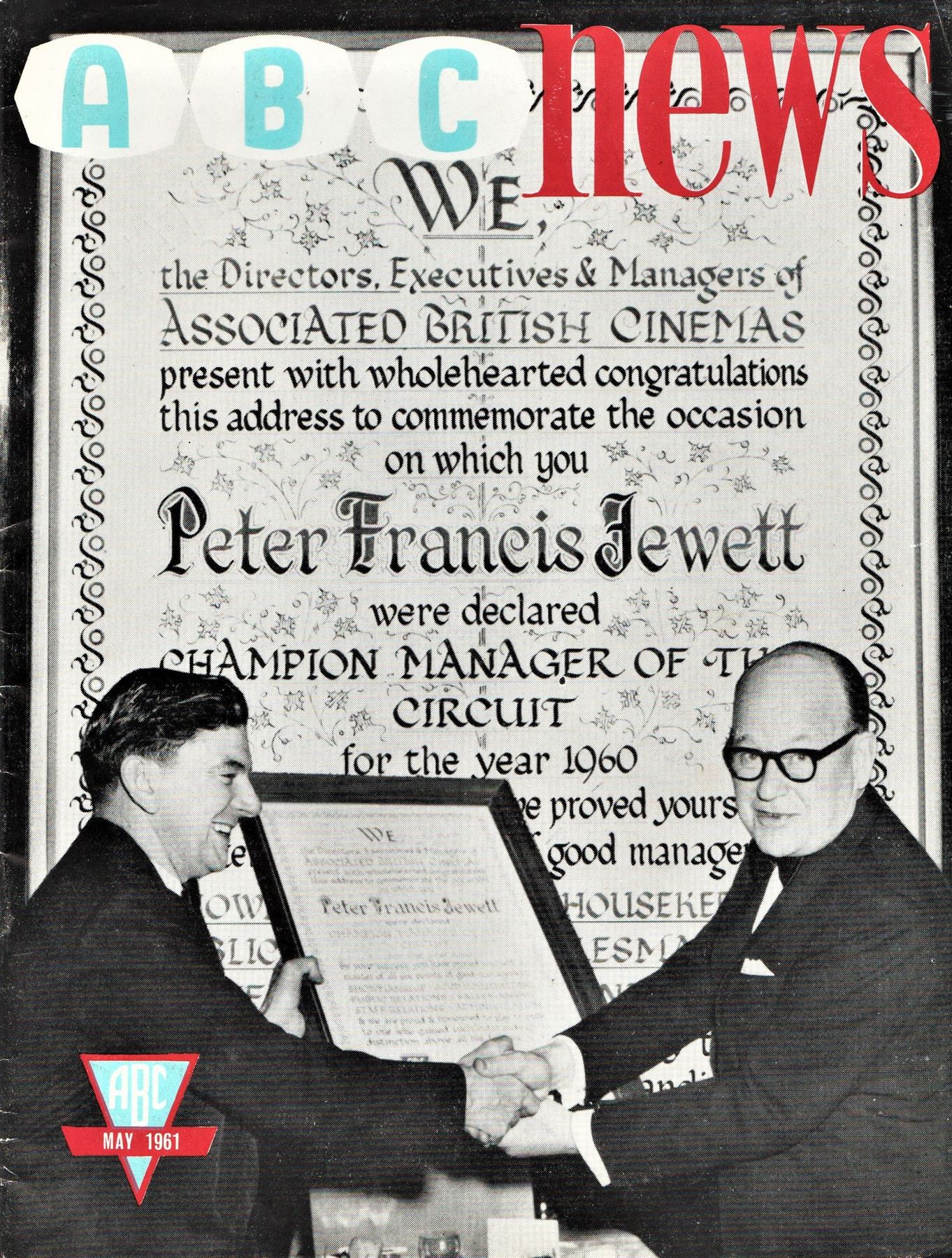 ABC NEWS magazine side cover  Vol 15 No  2  May 1961