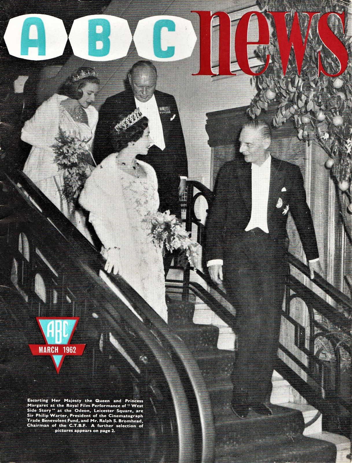 ABC NEWS magazine side cover  Vol 15 No 12  March 1962
