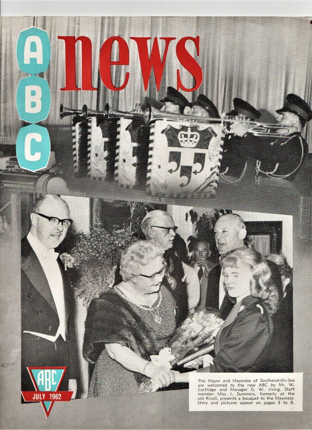 ABC NEWS magazine side cover  Vol 16 # 4  July 1962