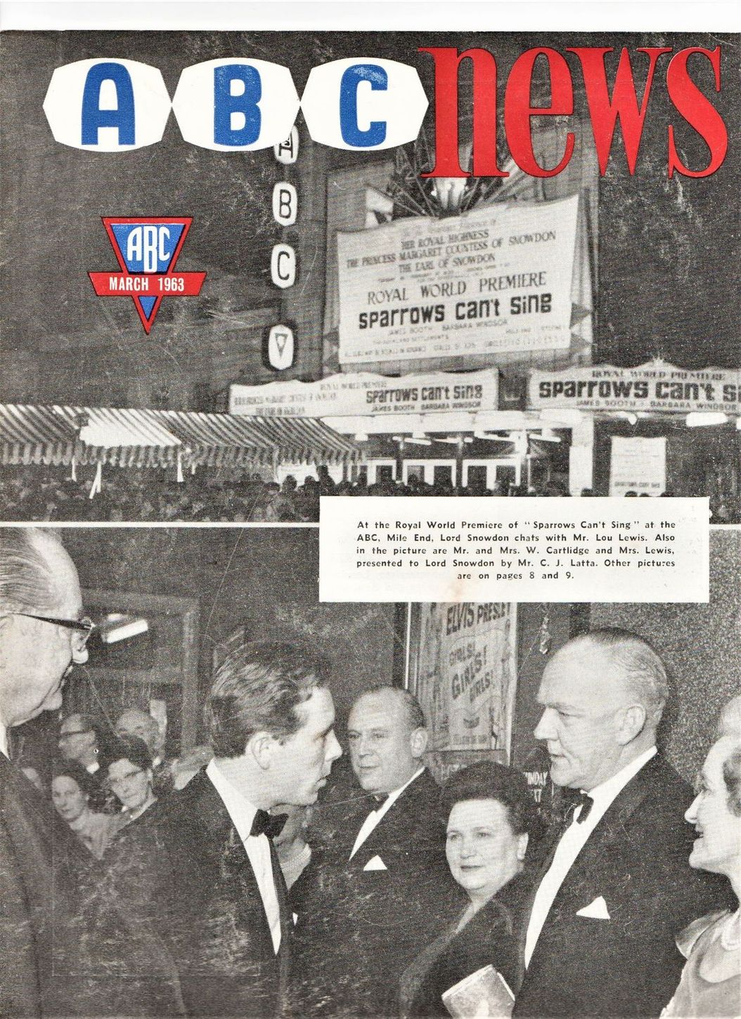 ABC NEWS magazine side cover  March 1963