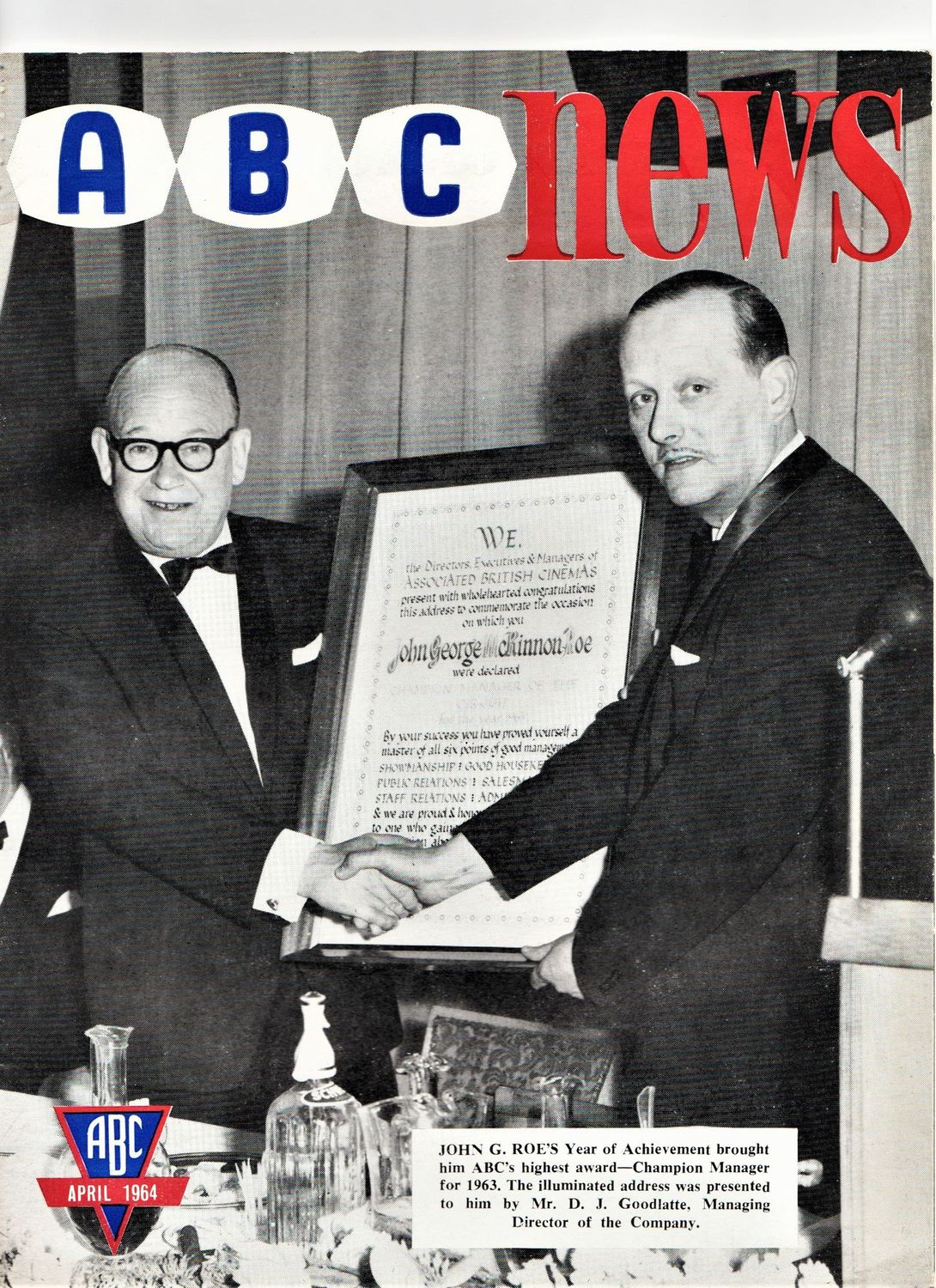 ABC NEWS magazine side cover  Vol 18 # 1  April 1964