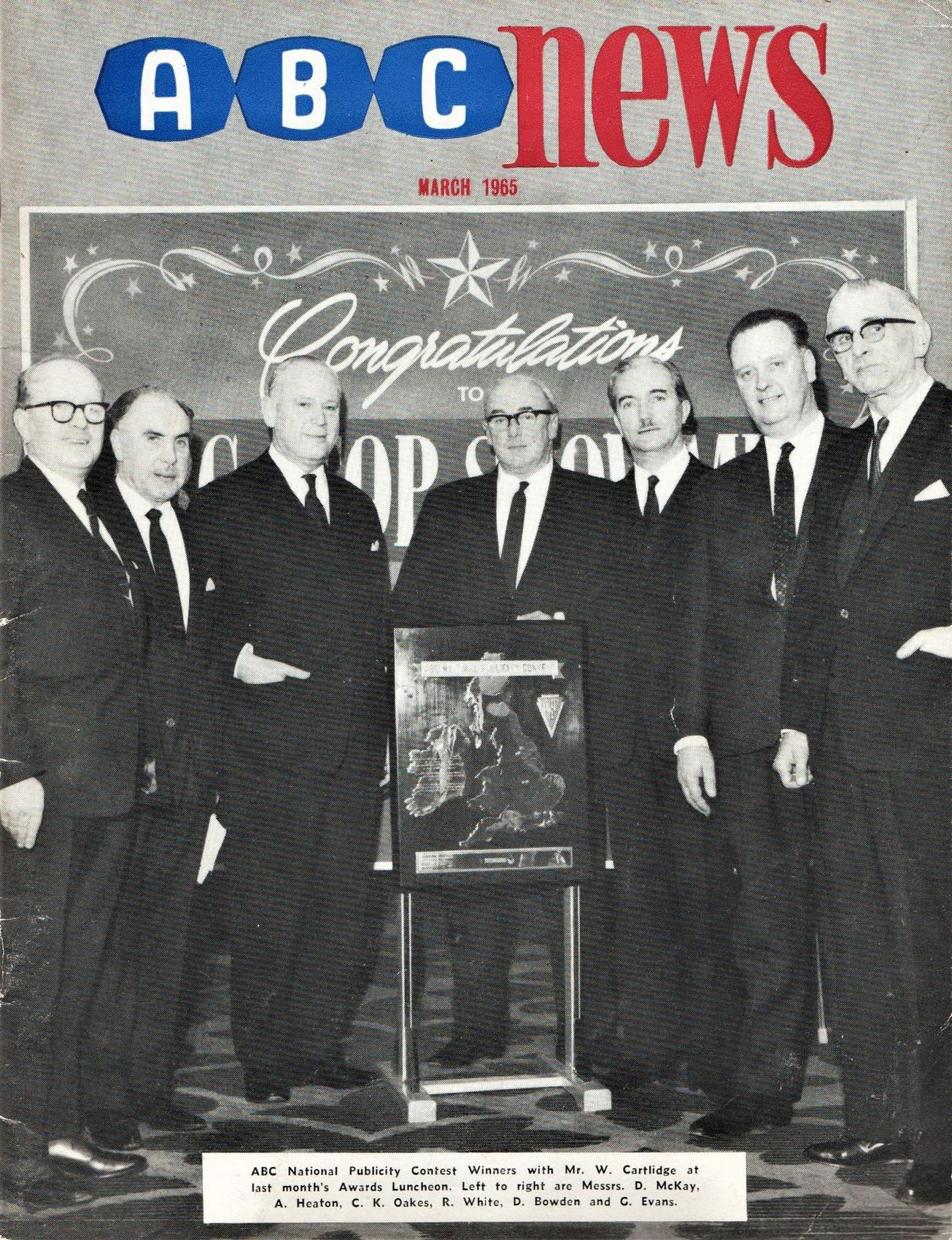 ABC NEWS magazine side cover  Vol 17 No  12  March 1965