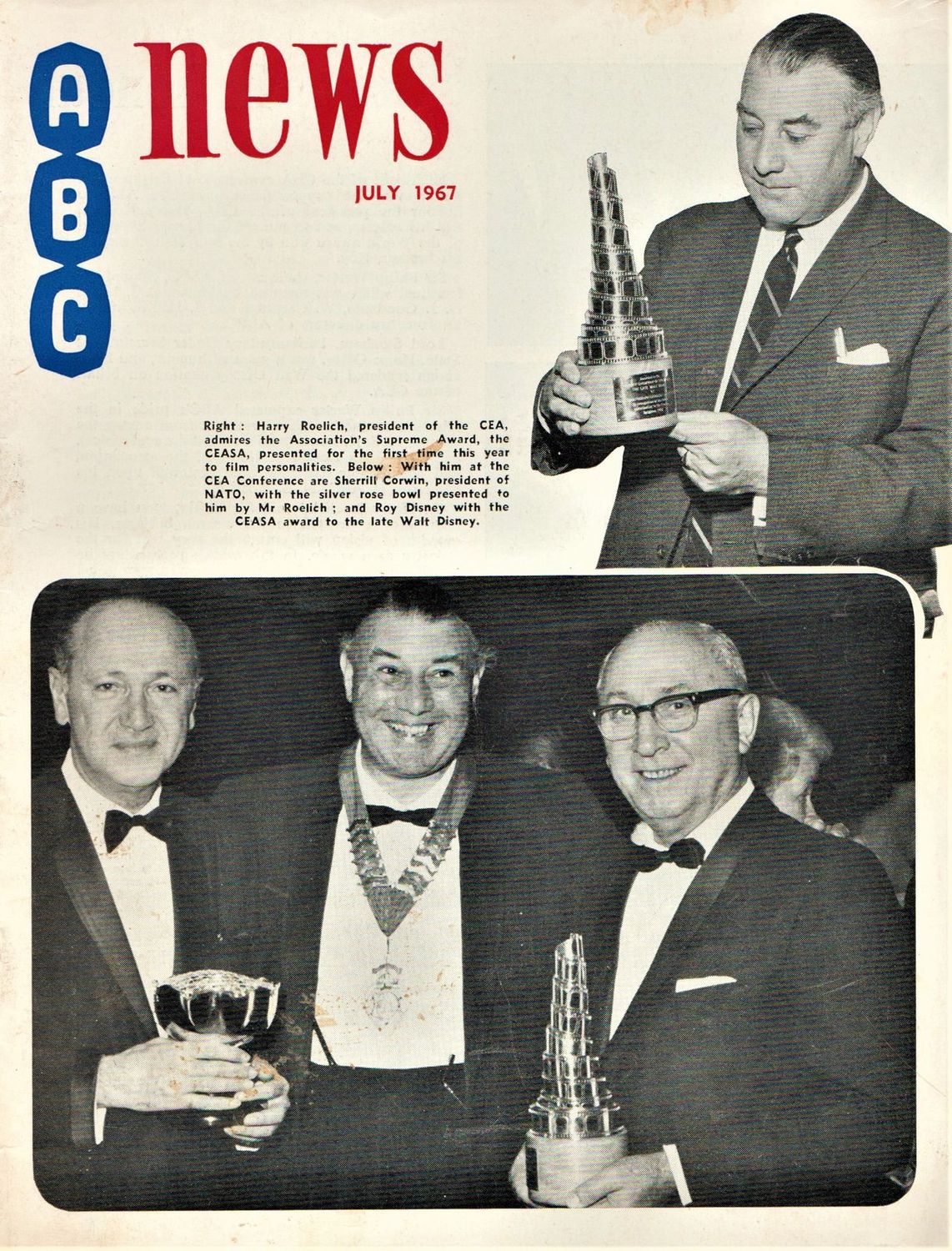 ABC NEWS magazine side cover  July 1967