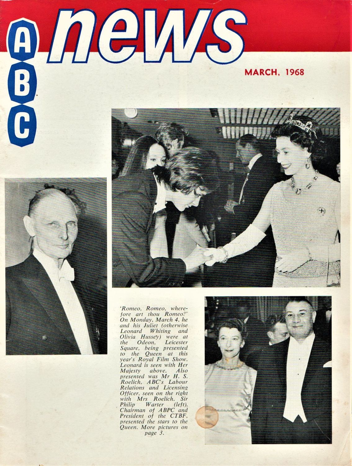ABC NEWS magazine side cover  March 1968