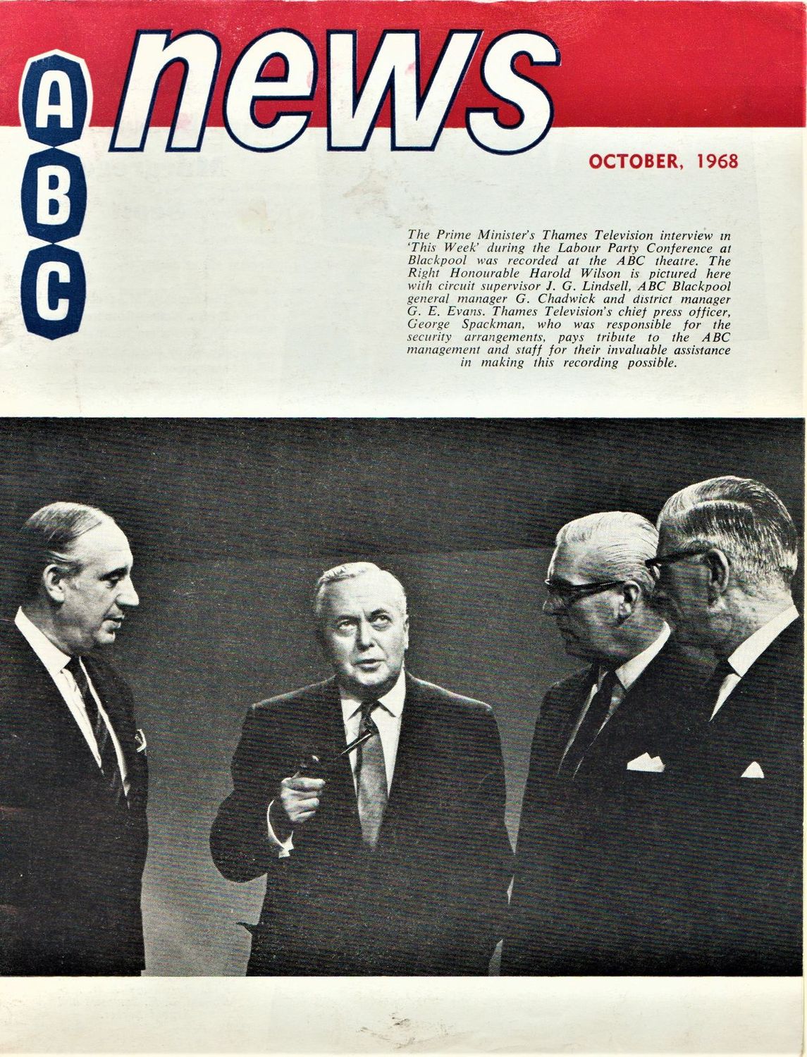 ABC NEWS magazine side cover  October 1968