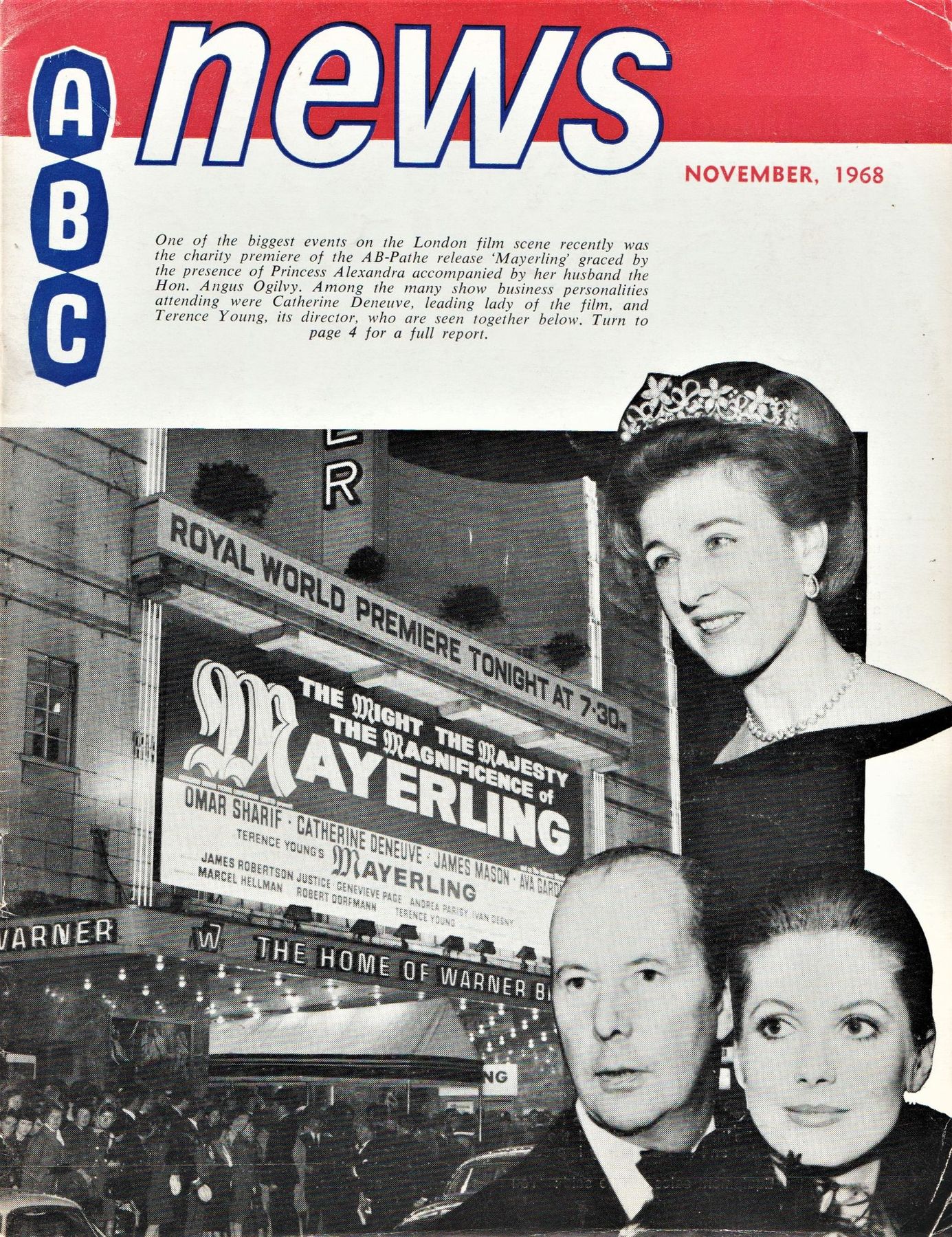ABC NEWS magazine side cover  Vol 22 No  8  November 1968