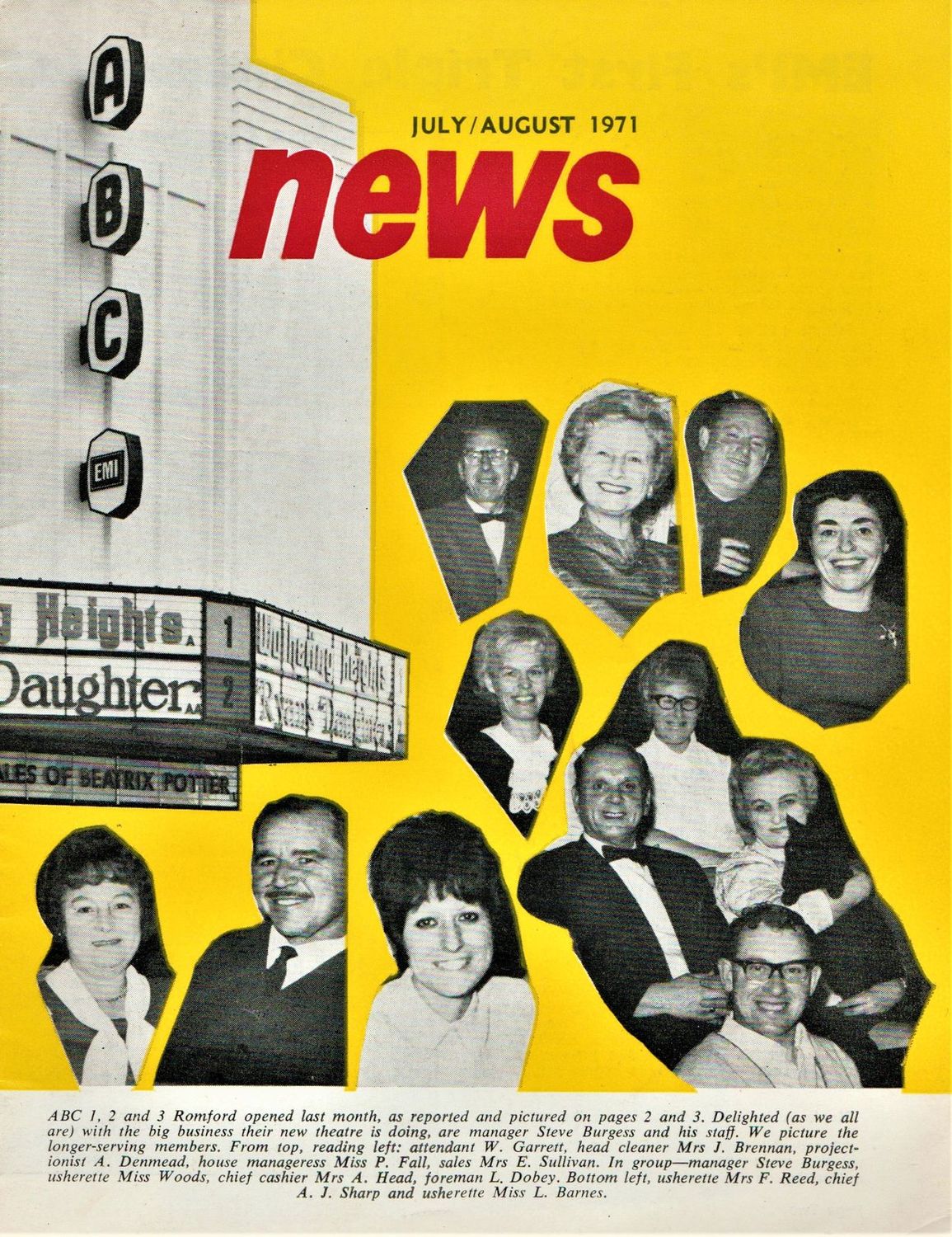 ABC NEWS magazine side cover  July/August 1971