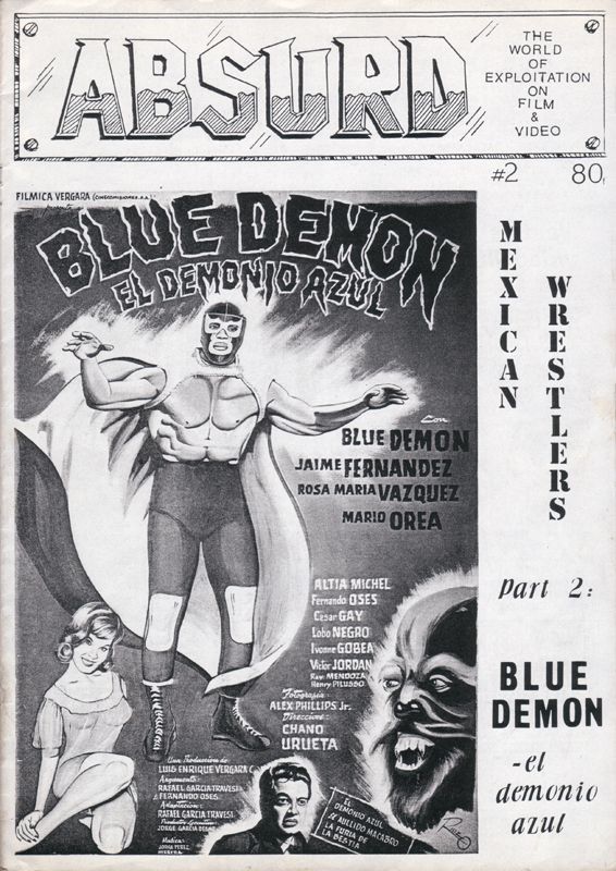 ABSURD (UK) magazine side cover Issue 2 July 1988
